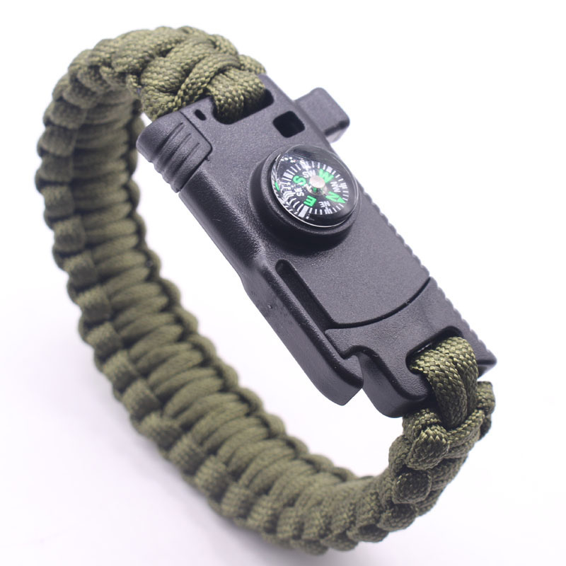 Bracelet De Survie Métal Vert